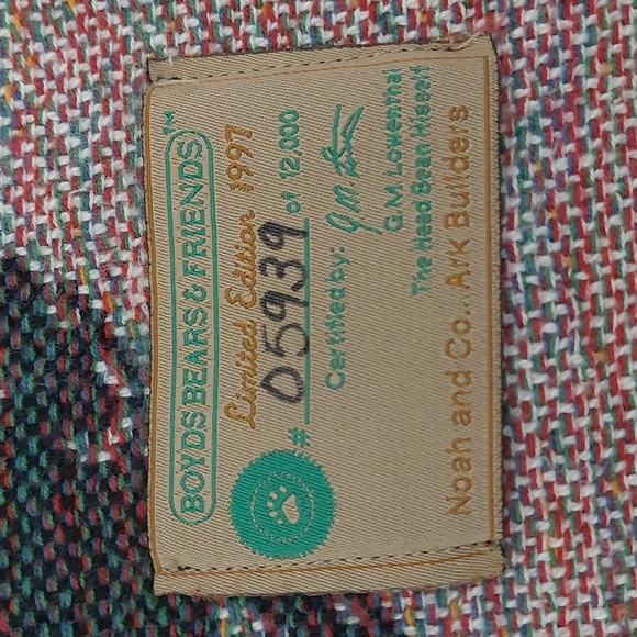 BOYDS BEARS & FRIENDS "Noah & Co...Ark Builders" Tapestry Throw Blanket NWOT - Picture 2 of 12